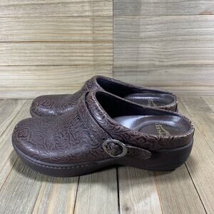 Dansko Allison Womens Clogs Brown Leather Nurse Shoes EU Size 38 US Size 7.5
